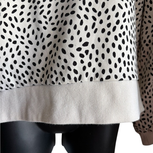 CALIA Confetti Dot Birch Balloon Sleeve Cropped Pullover Sweatshirt, Size small - Picture 8 of 10